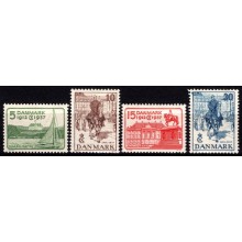 Super tilbudspris. Danmark, 1937, Chr. X. Sølvjubilæum. 5-30 øre. Komplet sæt. Postfrisk. AFA 350 kr.